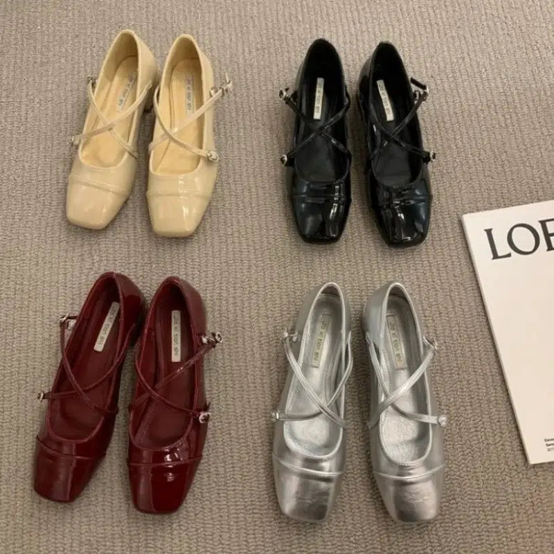 Comfortabele Mary Jane retro ballerina's voor vrouwen