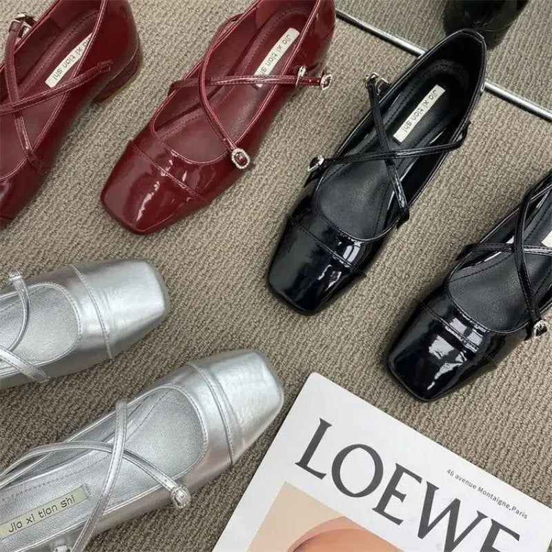 Comfortabele Mary Jane retro ballerina's voor vrouwen