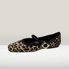 Mary Jane ballerina met luipaardprint, Luipaard