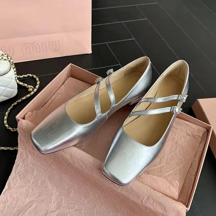 Mary Jane ballerina's van lakleer voor dames