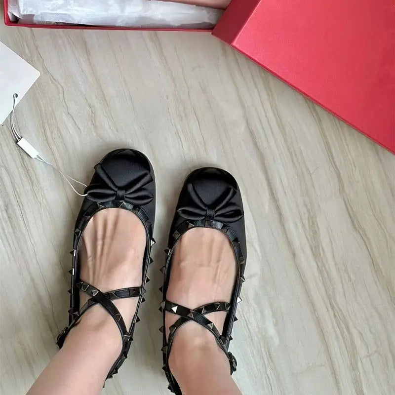 Mary Jane ballerina's van stersatijn met blauwgroen patroon