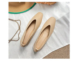 Klassieke Mary Jane retro ballerina's voor vrouwen, Beige