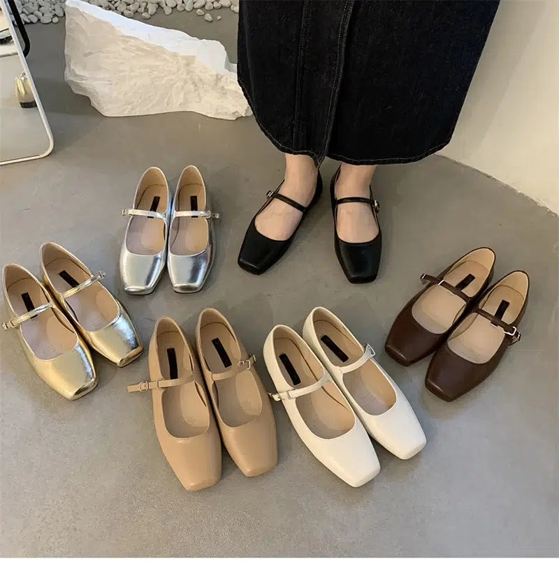 Trendy Mary Jane ballerina's met bandjes