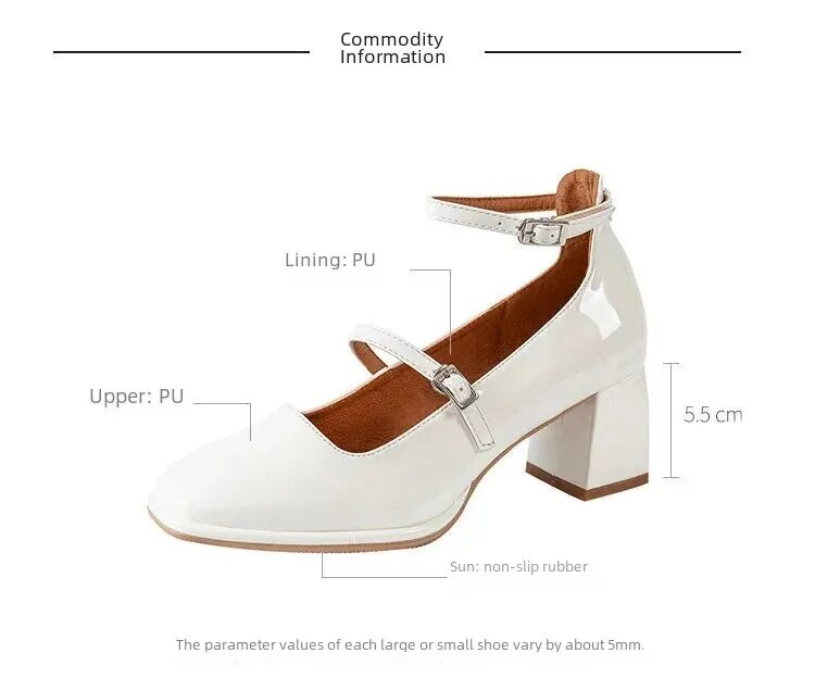 Gelakte ballerina loafer met hak