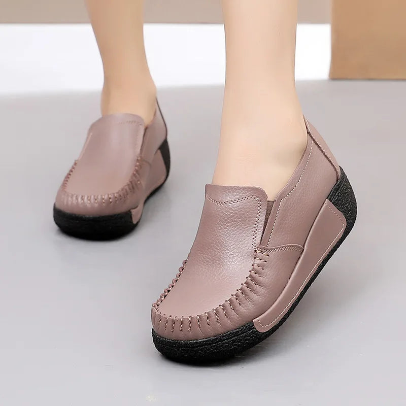 Orthopedische loafers met zwarte zool voor dames