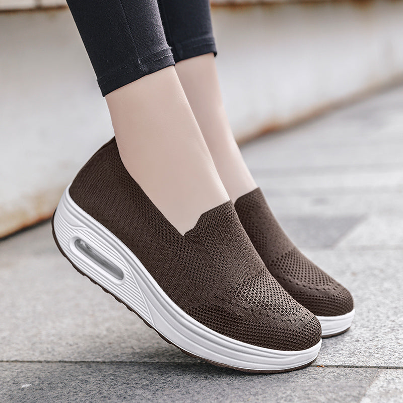 Soepele ademende stoffen loafers voor dames