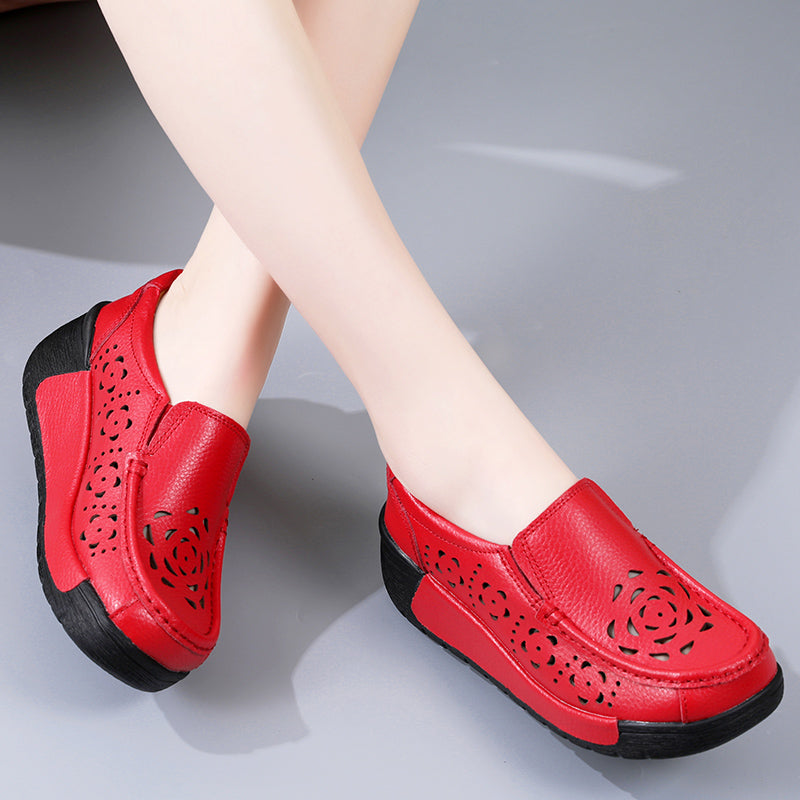 Ademende orthopedische loafers voor dames