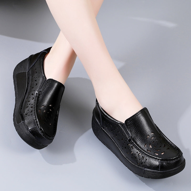 Ademende orthopedische loafers voor dames