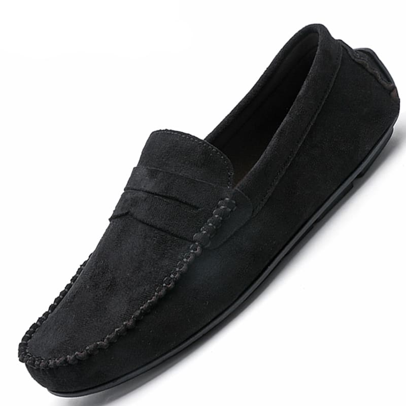 Ademende suède-look loafers voor heren