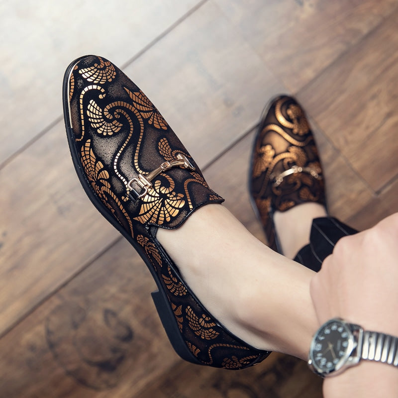 Avondloafers met kleurrijke arabeskenprint