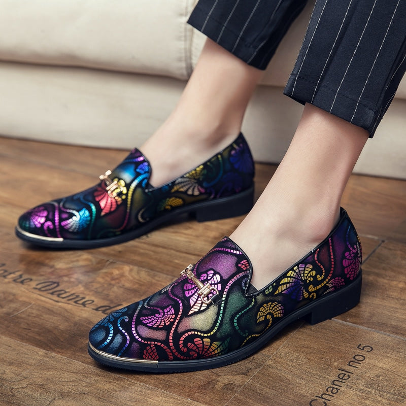 Avondloafers met kleurrijke arabeskenprint