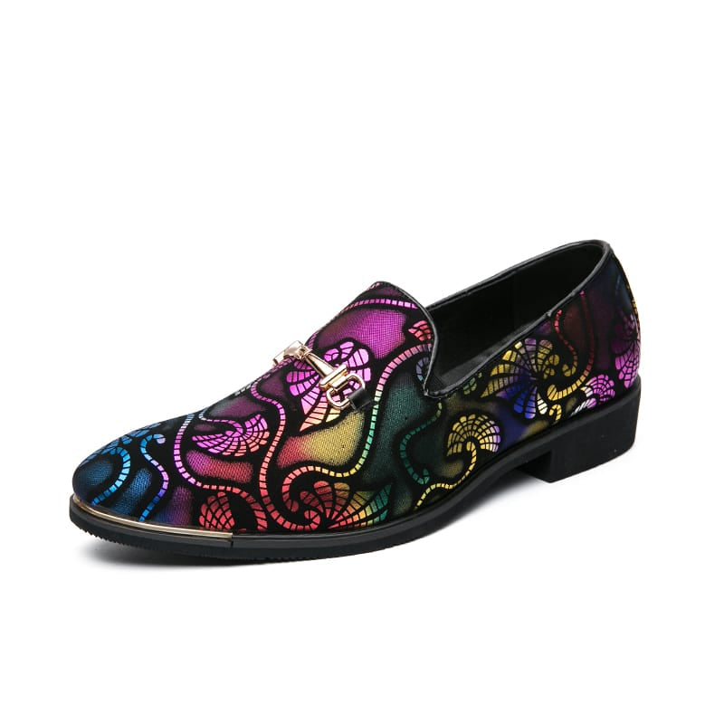 Avondloafers met kleurrijke arabeskenprint