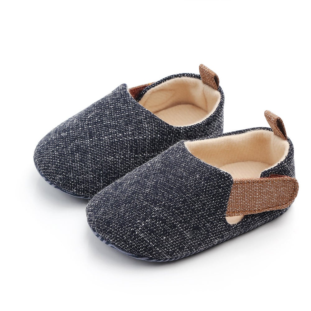 Eerste stapjes mocassins in katoen voor baby