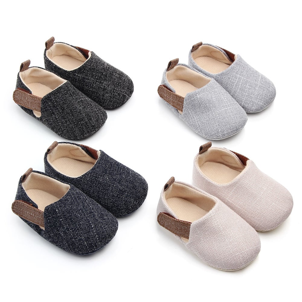 Eerste stapjes mocassins in katoen voor baby