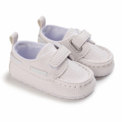 Babymocassins met klittenbandsluiting in bootschoenstijl, Wit