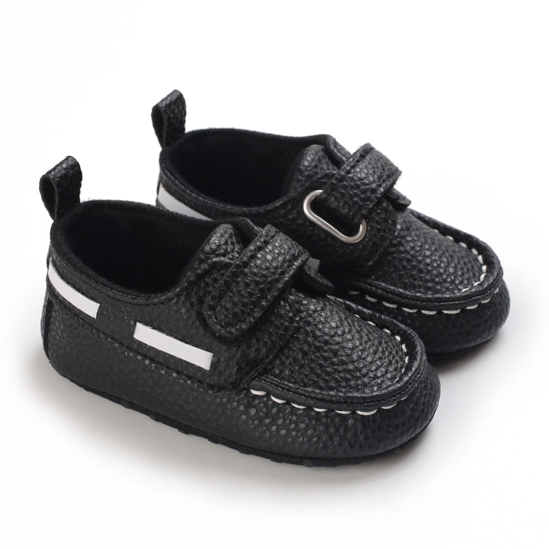 Babymocassins met klittenbandsluiting in bootschoenstijl