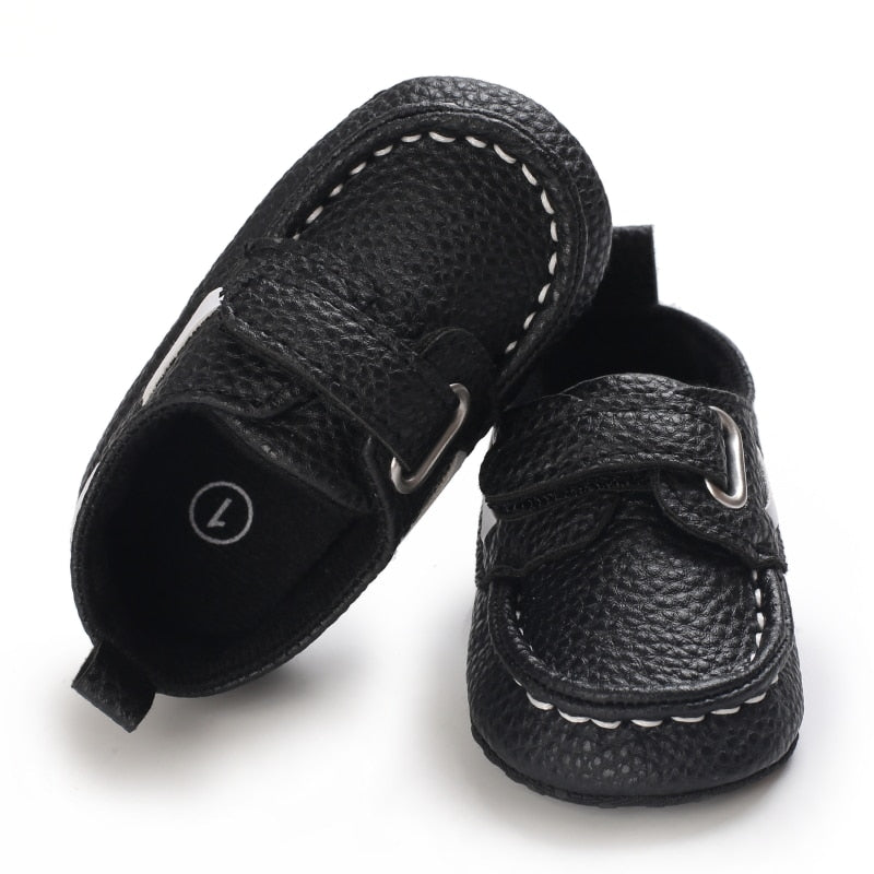 Babymocassins met klittenbandsluiting in bootschoenstijl