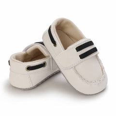 Bootmocassins met klittenbandsluiting voor baby's, Wit