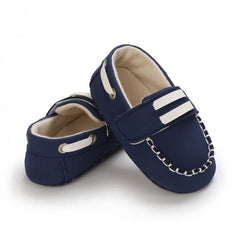 Bootmocassins met klittenbandsluiting voor baby's, Blauw