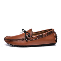 Bootschoenen vintage stijl leereffect voor heren, Bruin