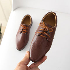 Bruiloft mocassins voor jongens, Bruin