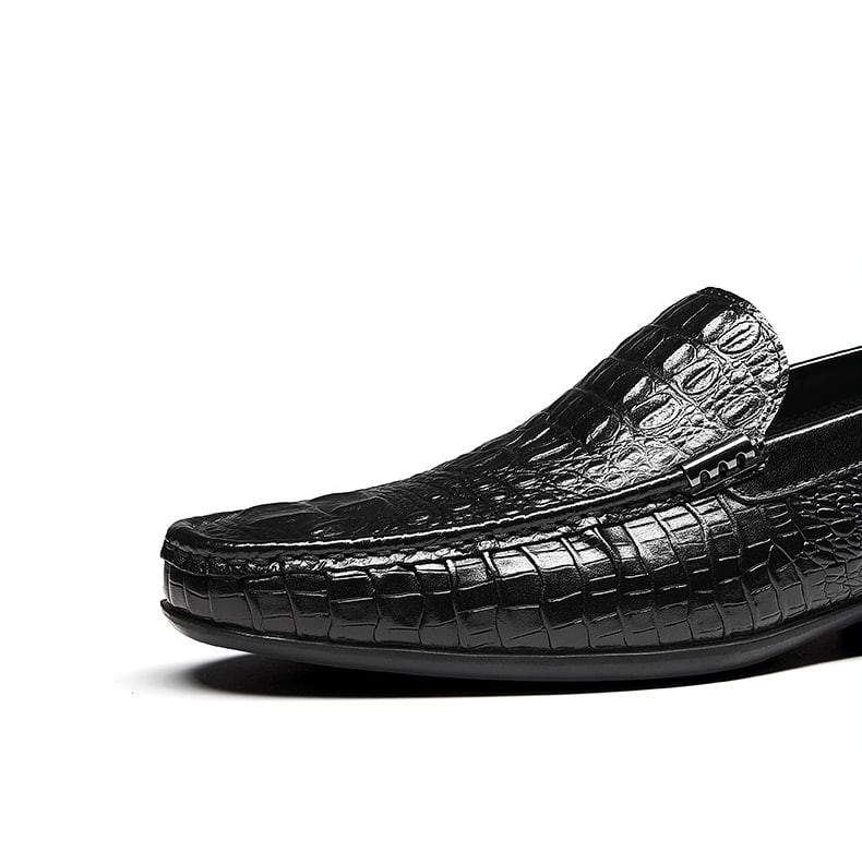 chique mocassin in zwart leer voor heren
