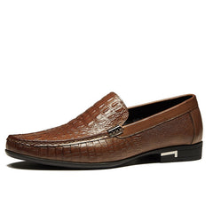 Casual leren herenschoenen, Bruin