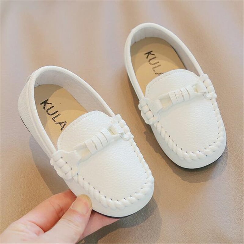 Soepele casual leren mocassins voor jongens