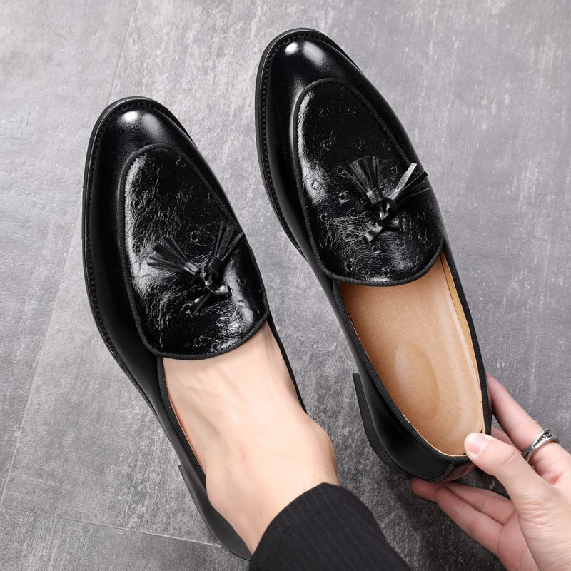 Chique leren kwastloafers voor heren