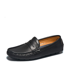 Comfortabele loafers voor heren in kunstleer, Zwart