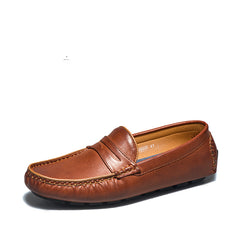 Comfortabele loafers voor heren in kunstleer, Bruin