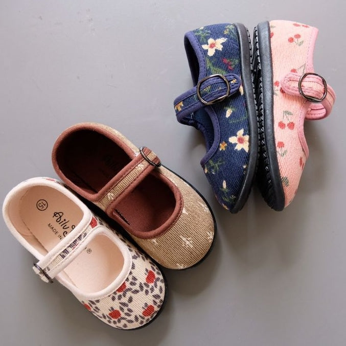 Mocassins in ribfluweel voor meisjes