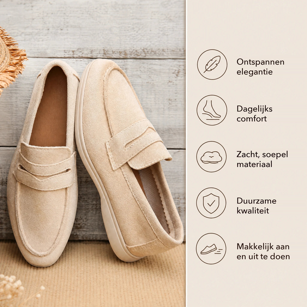 Damesloafer met bandje en witte zool in zwart, achterkant