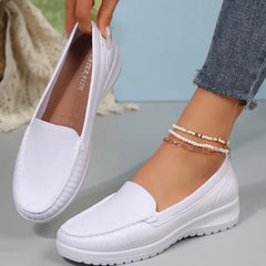 Dames loafers comfort met soepele en lichte zool, Wit