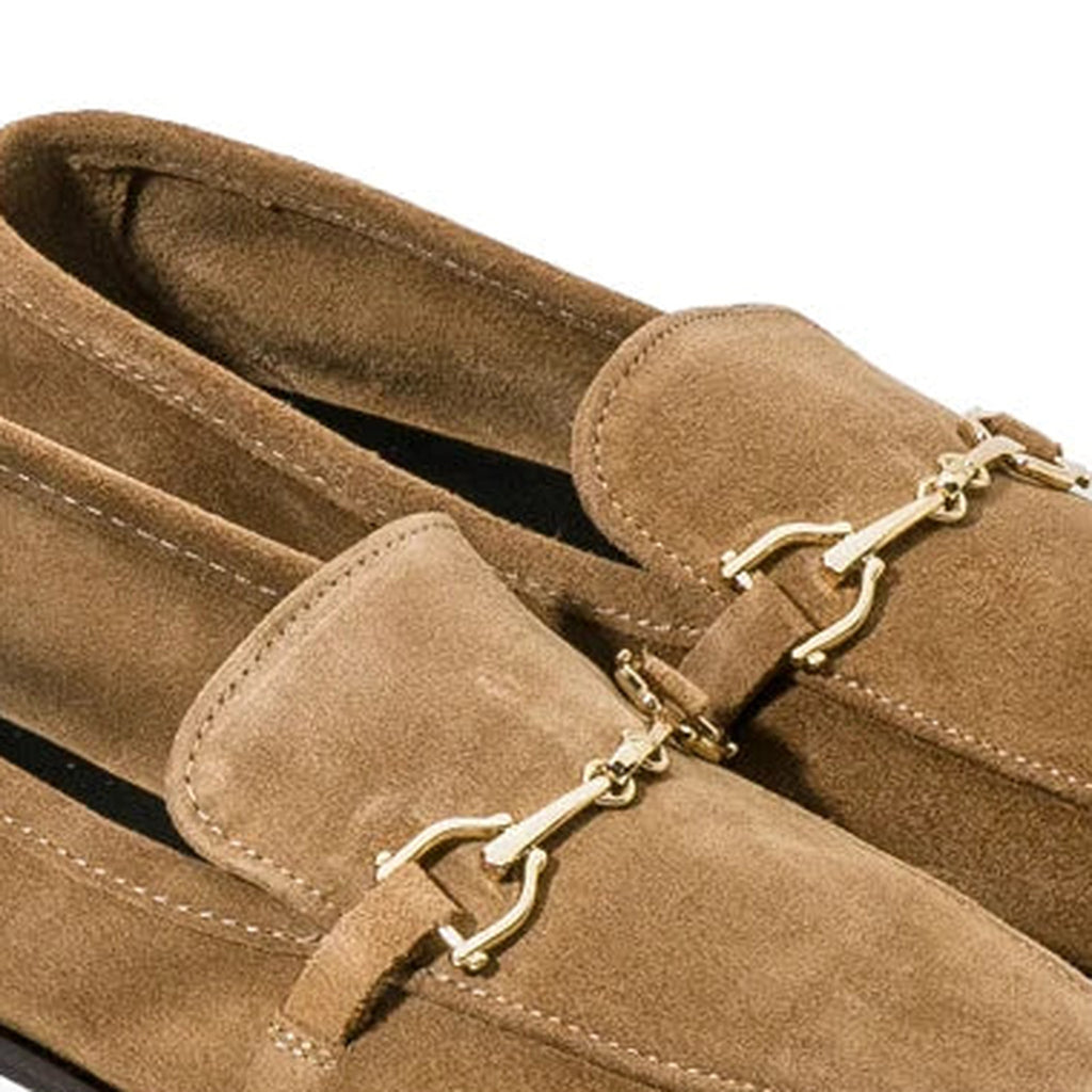 Dames loafer met gouden horsebit, zijaanzicht