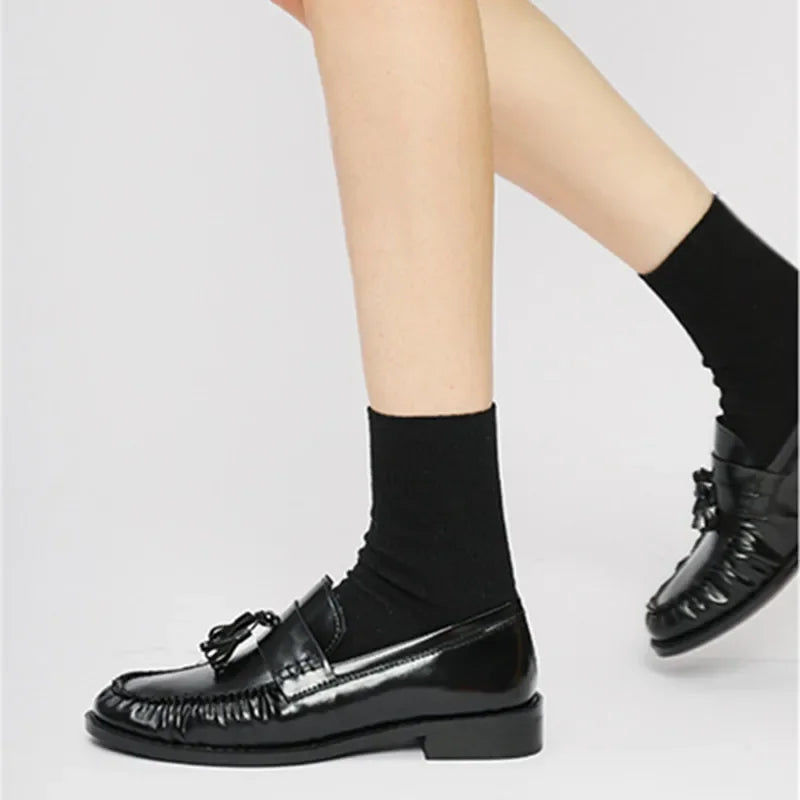 Dames loafer met kwastjes en franjes in bordeaux