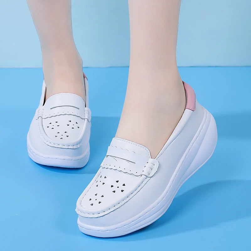 Damesloafer in helemaal wit