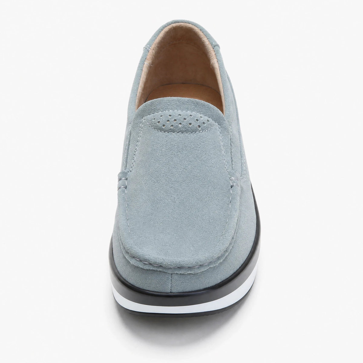 Dames plateauloafers met dikke bicolor zool - afbeelding 1 Afbeelding