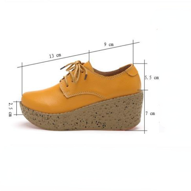 Loafers met sleehak in kunstleer voor dames