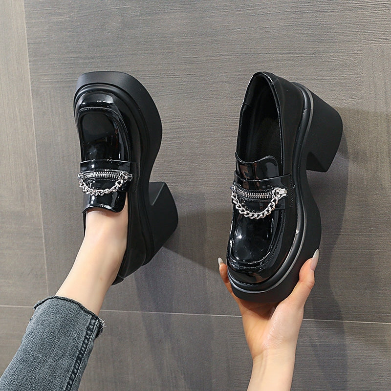 Damesloafers met 8cm hak