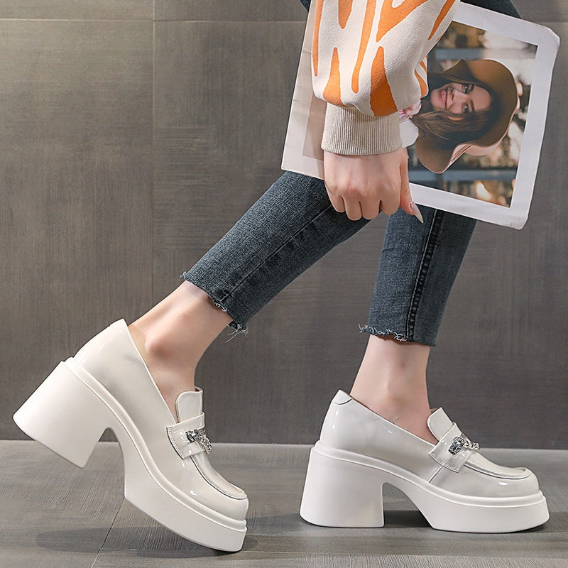Damesloafers met 8cm hak
