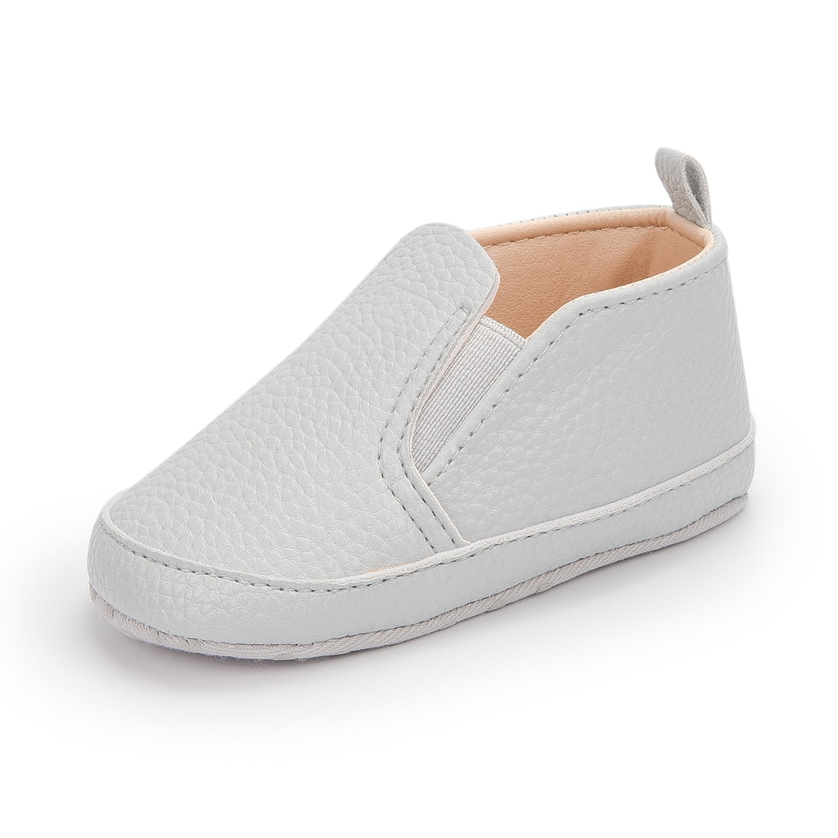 Effen instap loafers van kunstleer voor baby's