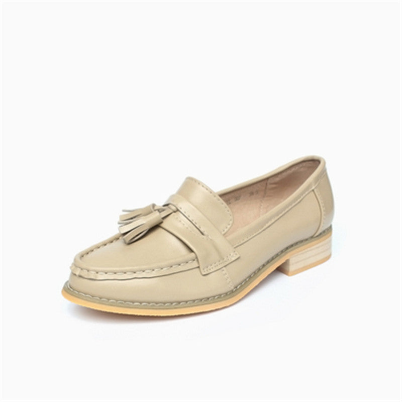 Elegante loafers met kwastjes in echt leer voor dames