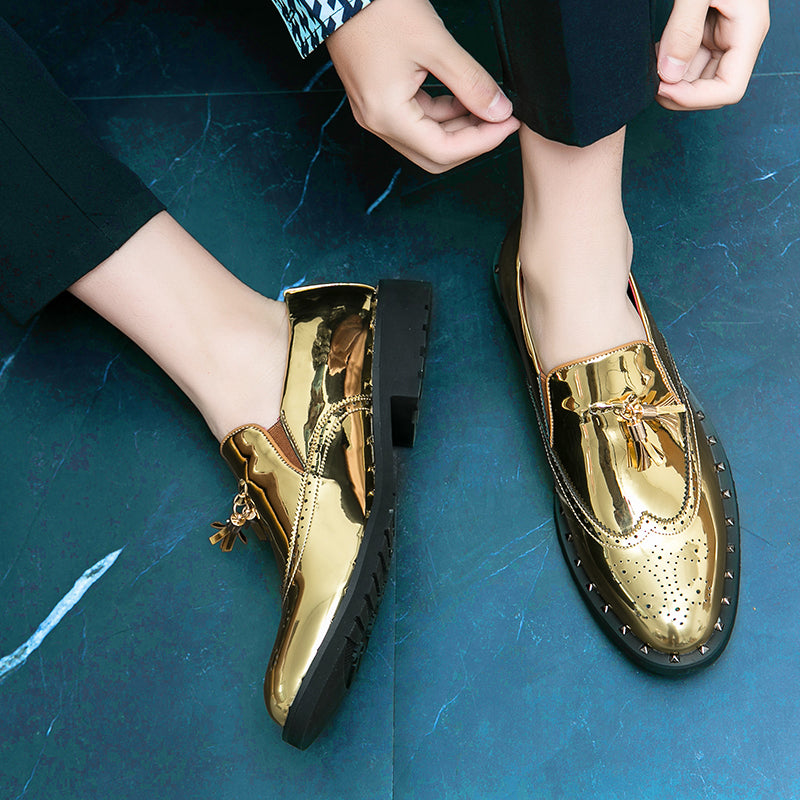 Elegante gouden loafers voor heren