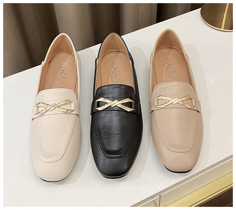 Elegante loafers met gouden strik voor dames
