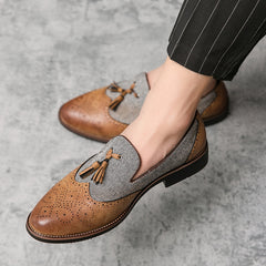 Trendy loafers met kwastjes, Bruin