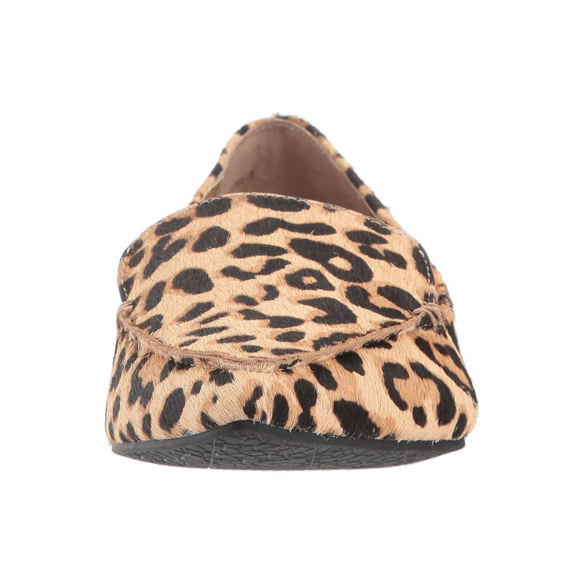 Spitse loafers voor dames fluweel met leopardprint