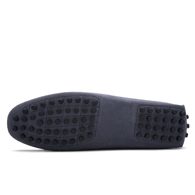 Gekleurde effen suède loafers voor heren