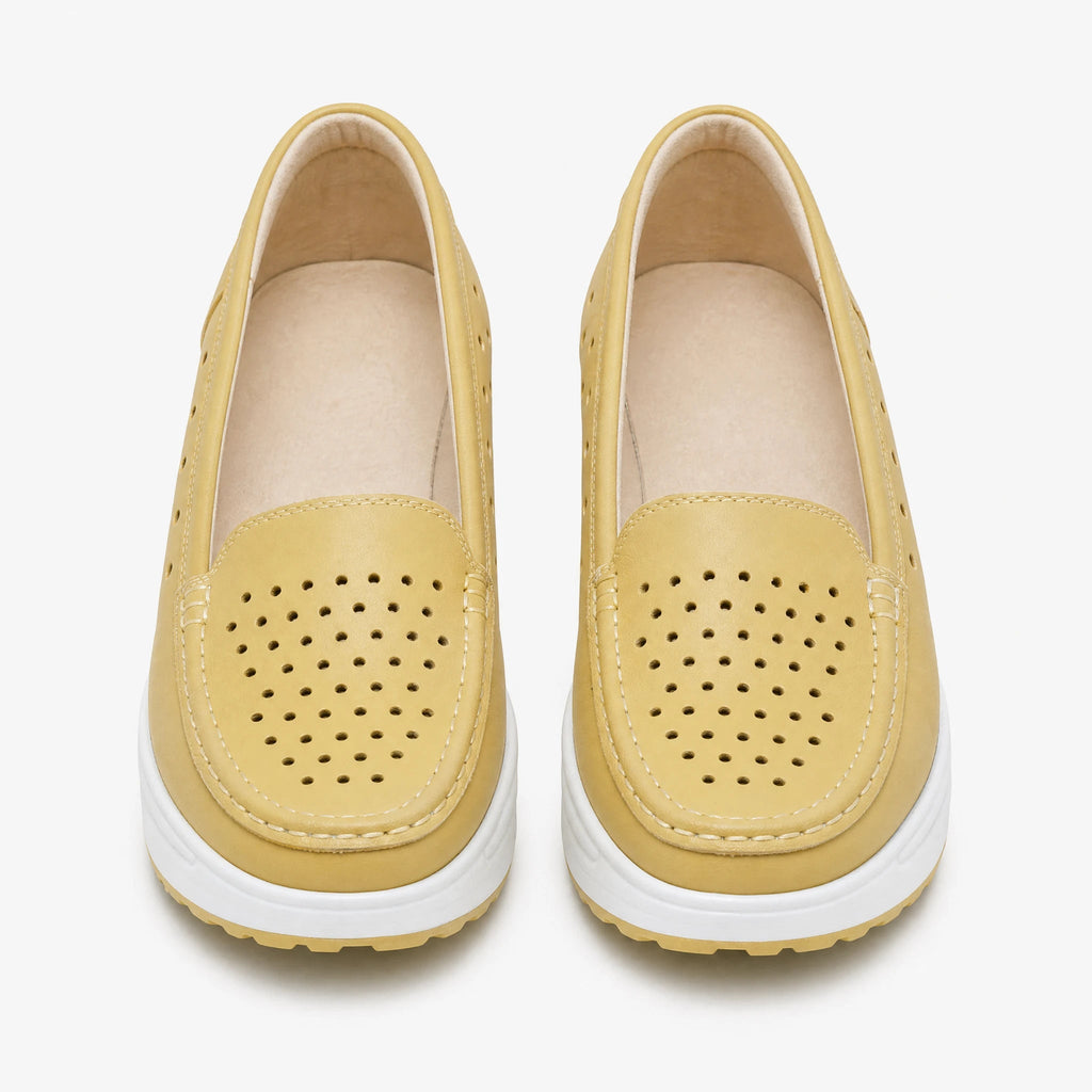 Geperforeerde plateauloafers met dikke zool - afbeelding 1