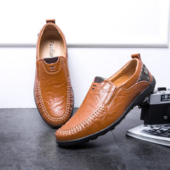 Verfijnde loafers in kunstleer voor heren, Bruin